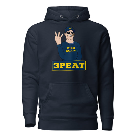 3 Peat Blue Hoodie