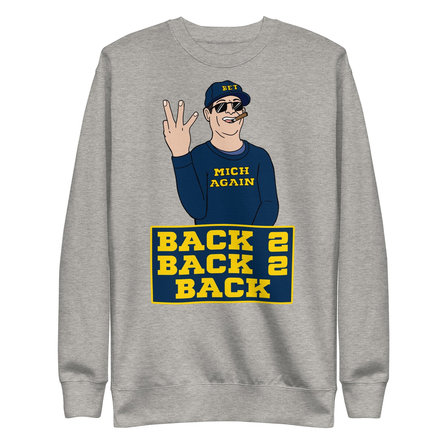 Back To Back To Back Blue Crewneck